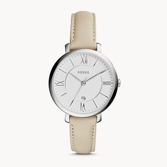 ❌SOLD❌Fossil Jacqueline Beige Leather Watch - Picture 1 of 6